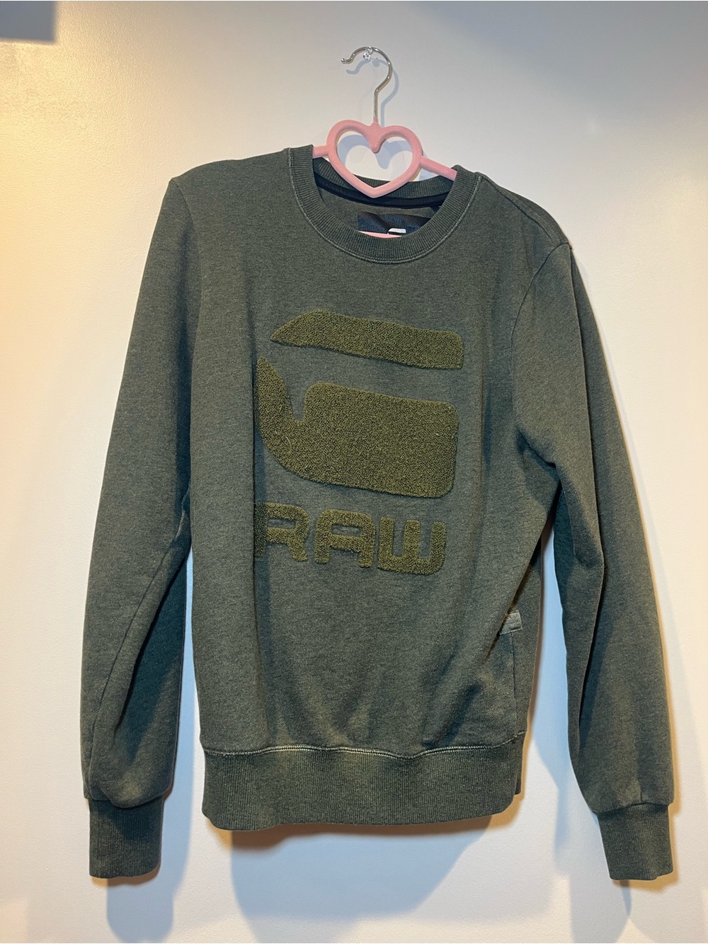 G-Star Raw Men's Crewneck Sweatshirt in Olive
